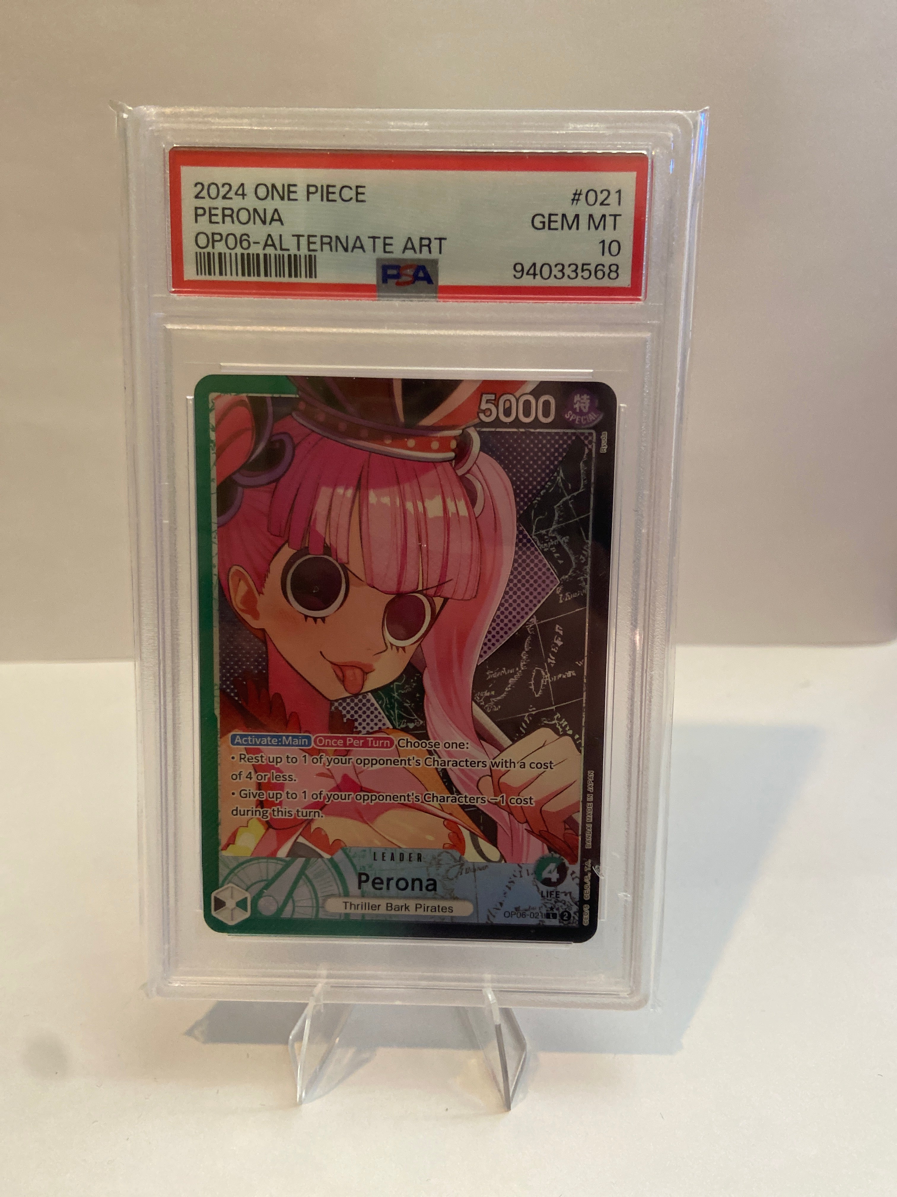 Perona (Alternate Art Leader) OP06-021 PSA 10